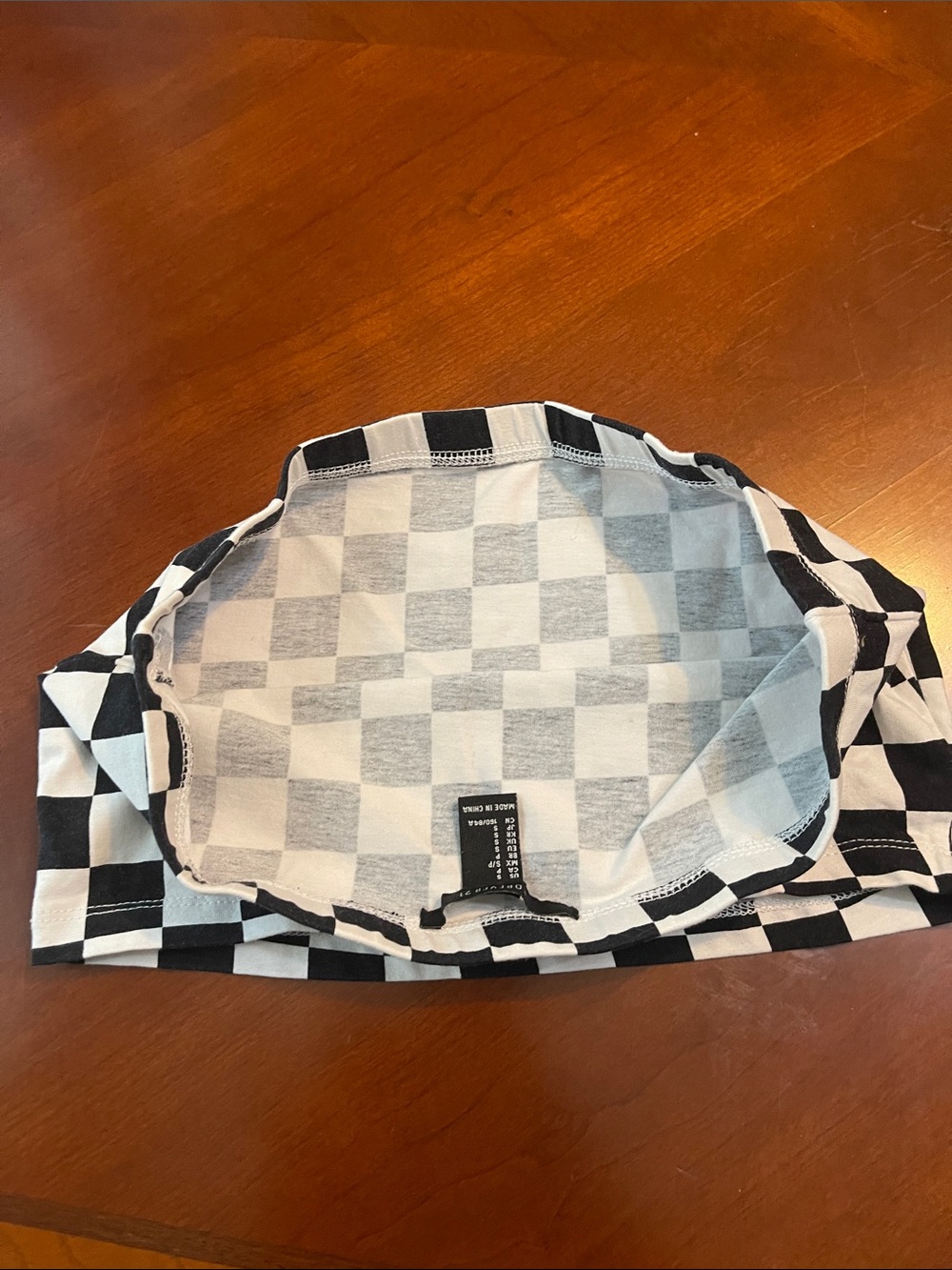 Forever 21 Black and White Checkerboard Tube Top - Picture 6 of 7